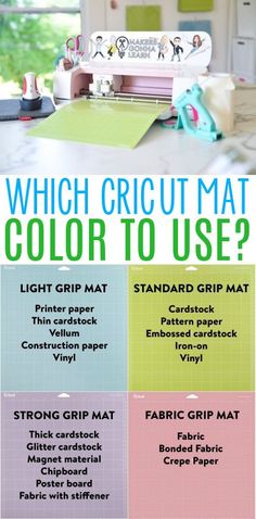 the instructions for how to make a cricut mat with color to use?