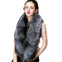 Description Commodity: Real Whole Fox Fur Scarf Shawl For Women Winter Warm Capes Bride Wedding Party Material: Real Whole Fox Fur; Size: The Scarf Fur Sides Length About 125cm;        The Scarf Width About 18cm; (Because of manual measurement, the size error is 1-2cm) Color: See the picture; Friendship reminder: 1. Choose high quality real whole fox fur , hand feeling soft and comfortable. the fur is fluffy and dense. it is a elegant christmas gift for women. 2. Due to the different monitors se Fox Scarf, Fox Fur Scarf, Fox Hair, Scarf Neck, Hair Scarf, Fur Scarf, Elegant Christmas, July 1, Satin Silk