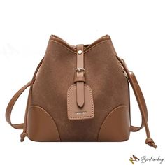 Bird in Bag - New ladies shoulder large capacity bags popular new fashion crossbody bucket bag Large Capacity Bucket Shape Hobo Bag, Trendy Brown Bucket Bag, Trendy Bucket Bag With Hasp Closure For Travel, Trendy Travel Bucket Bag With Hasp Closure, Daily Use Bucket Bag With Hasp Closure, Trendy Bucket Hobo Bag For Fall, Fall Shopping Bucket Bag, Large Capacity Bucket Bag For Fall, Brown Large Capacity Bucket Bag