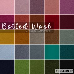 colored wool textures for photoshopped with the word bottled wool on top of it