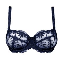 Balconette bra EMPREINTE Anouk Luxury Underwire Bra With Removable Cups, Luxury Full Cup Bra With Removable Cups, Evening Bra With Removable Full Cups, Evening Bra With Removable Cups And Full Cup Shape, Evening Full Cup Bra With Removable Cups, Demi Cup Bra, Demi Cup, Embroidered Tulle, Balconette Bra