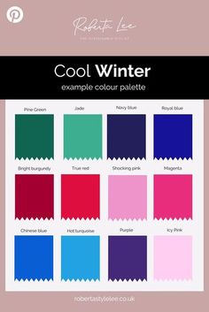 Winter Colour Analysis, True Winter Outfits, Winter Colour Palette, True Winter Palette, True Winter Color Palette, Winter Skin Tone, Cool Winter Color Palette, Deep Winter Palette, Winter Pastels