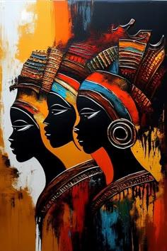 African Woman – African Tribal Art African Drawings, African Art Projects, African Artwork, African Women Art, African Paintings, Afrikaanse Kunst