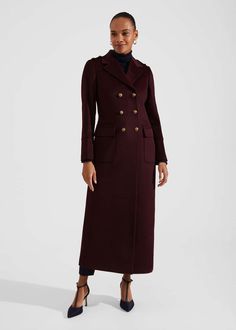 Bianca Maxi Wool Coat | Hobbs US | Wool Coat Outfit, Black Dress Work, Occasion Dresses Wedding Guest, Race Day Outfits, Royal Dresses, Coat Outfit, Maxi Coat, Dresses Royal, British Fashion