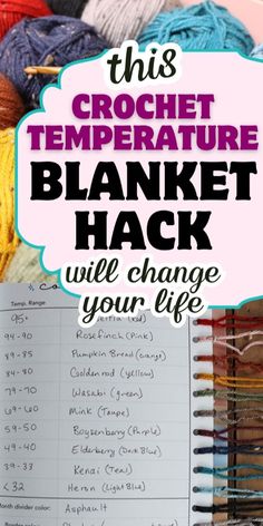 the crochet temperature blanket hack will change your life