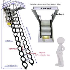 an image of a man standing at the top of a stair case next to stairs