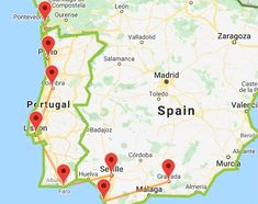 map of spain with all the major cities