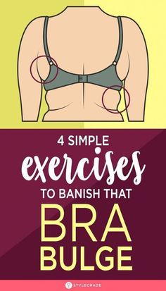 an image of bras with the text 4 simple exercises to banish that bra bulge