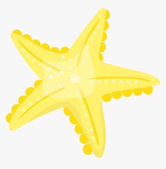 a yellow starfish with white dots on it