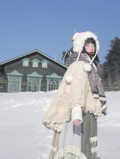 Ulzzang Winter Outfits, 일본 패션, Serial Experiments Lain, Winter Photoshoot, Mori Kei, Mori Girl, 가을 패션, J Fashion, Winter Fits