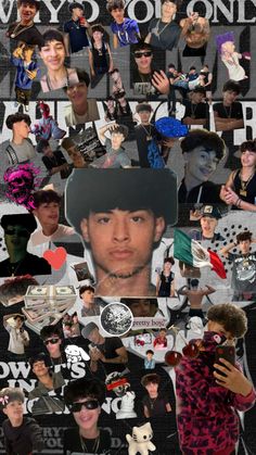 a collage of many different people and their names on the same page, with one person's face surrounded by other images