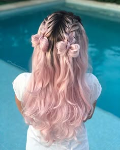 Cute Hair Colors, Pretty Hair Color, Party Hairstyles, Pastel Hair, Hair Dye Colors, French Braid, Grunge Hair, Cool Hair Color, Aesthetic Hair