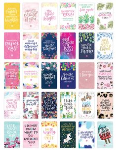 a collage of different greeting cards with the words i love you to the bottom