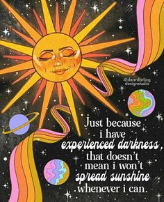 an image of the sun and planets with a quote on it that says, just because i