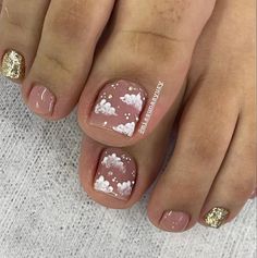 Glitter Toe Nails, Square Gel Nails, Santa Nails, Pedicure Colors, Gel Toe Nails