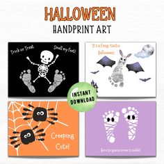 halloween handprint art for kids