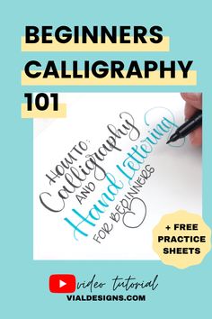 the beginner's calligraphy 101 free practice sheets