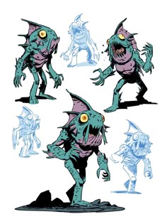 an image of some weird looking monsters