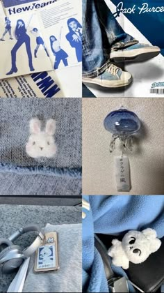 the collage shows several different items that have been placed together