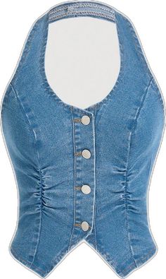 Denim Halter Top, Top With Open Back, Shein Icon, Football Outfits, Plain Tops, Back Women, Slim Fit Shorts, Cropped Denim, Casual Everyday