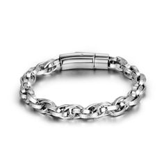 PRICES MAY VARY. Elevate your style: With its classic curb chain design, the bracelet is sure to add a touch of sophistication to any outfit, and to be the perfect addition to any modern man's accessory collection. Made of high-quality stainless steel, ensuring its durability and longevity, making it the perfect accessory for daily wear. The Bracelet Size: The bracelet is 8.66" 7.8" Length, The sturdy chain bracelet for men design and secure fastening ensure a comfortable fit for all-day wear. I Modern Silver Braided Bracelet For Everyday Wear, Modern Silver Braided Bracelets, Modern Silver Braided Bracelet, Modern Metal Braided Jubilee Bracelets, Silver Adjustable Cuban Link Bracelet For Everyday, Minimalist Silver Braided Bracelet With Stainless Steel Clasp, Adjustable Silver Braided Bracelet With Stainless Steel Clasp, Stainless Steel Braided Jubilee Bracelet For Everyday, Stainless Steel Braided Bracelet With Clasp