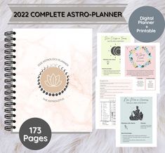 the complete astro - planner is displayed on a white furnishe background with text