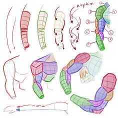 the drawing process shows how to draw an object with different angles and shapes, including lines