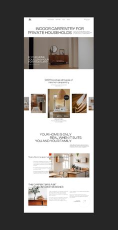 an image of a website design for interior decorating company, private houseplans