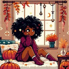 Pixel Art Created by Ai  Please note that Ai isn’t real art and this is all for fun. Nothing will ever compare or be as good as real art💕  #fallvibes #autumn #fallseason #fallaesthetic #aesthetic #aesthetics #pfps #icons #fallpfps Pfps Icons, Art References, Girl Icons, Fall Vibes, Fall Season, Art Girl, Pixel Art, Art Reference