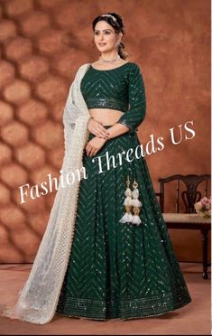 Green lehenga-choli set (skirt and crop-top), aged 5-16 yrs old. Indian ethnic party-wear/festive-wear dress. High quality materials, latest style, breathable fabric, with light cancan lining under lehenga/skirt. 3 piece set : Lehenga(skirt) + Choli (crop-top) + Dupatta (stoll) NOTE : Decorative tassle not included. Skin friendly, feels soft and comfortable. Embroidery work with inner lining, no skin irritation for kids. Party wear, festive wear, wedding outfit. Green Chaniya Choli Color Combos, Bottle Green Colour Combinations Dress, Green Maxi Length Choli With Dupatta, Green Maxi Length Sharara For Festive Occasion, Festive Green Maxi Length Sharara, Festive Green Maxi Length Choli, Green Semi-stitched Maxi Length Choli, Green Floor-length Anarkali Set With Sequins, Green Maxi Length Choli With Pallu