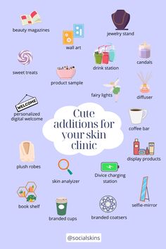 Which will you be adding to your skin clinic?   Elevate your client experience with these cute skin clinic additions Esthetician Content Ideas, Brow Branding, Facial Business, Esthetic Business, Esthetician Career, Esthetics School, Esthetician Humor, Esthetician Aesthetic