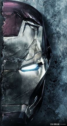 the iron man helmet is shown in this poster from the avengers movie, which was released on