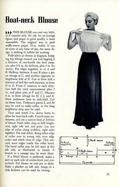 an old fashion magazine ad featuring a woman's dress with sleeves and back cutouts