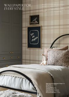 an image of a bedroom setting on the cover of wallpaper for every style magazine