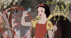 snow white holding a wand and looking at the camera