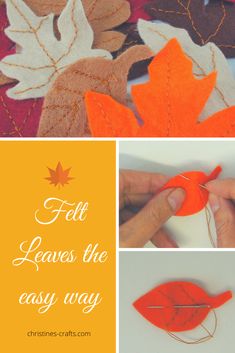 felt leaves are the easy way to make fall leaves