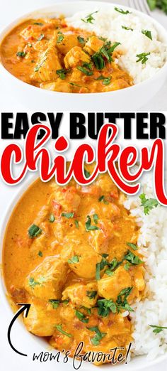 the cover of easy butter chicken