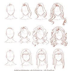 the different types of hair and how to draw them