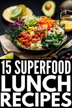 the cover of 15 superfood lunch recipes