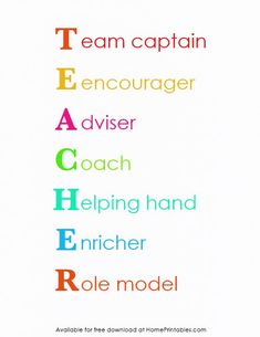 a poster with the words team captain, e - energagerr, adviser coach, helping hand emricher role model and role model