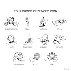 the different types of princess logos