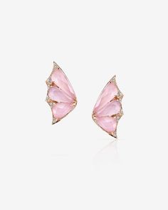 Inspired by nocturnal creatures of the forest, the eye-catching Winged Cuff Earrings are set with Pink Opal and Quartz Crystal Haze with White Diamond pavé for a statement look. Style Code: WE0922 Nocturnal Creatures, Pink Opal Crystal, Pink Diamond Earrings, Couples Wedding Bands, Country Jewelry, Stephen Webster, Womens Wedding Bands, Opal Crystal, Pink Opal