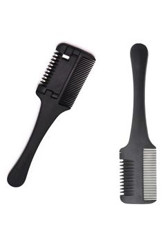 2 Pieces of Thickened Plastic Hair Thinning Razor Comb, Double-sided Hair Cutter Comb, Suitable for Hair Cutting and Styling (Black). Hair Thinning, Hairstyles Ideas, Wig Hairstyles, Comb, Hair Hair, Double Sided, Black Women, Wigs, Hair Cuts