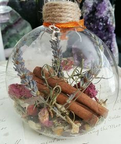 an ornament filled with cinnamons and herbs