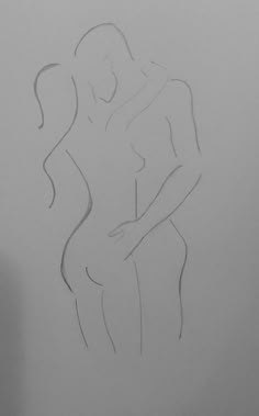 a pencil drawing of a pregnant woman