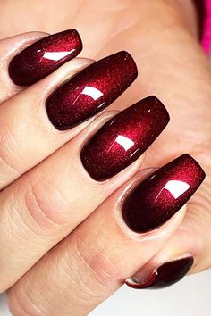 Dive into a world of nail enchantment with our glamorous gel nail ideas! From chic neutrals to bold statements, discover the perfect style for every mood. ?? Swipe through for the latest trends and let your nails steal the spotlight! #gelnailideas #nailart #nails Deep Red Nail Polish, Nail Ideas For Fall, Winter Nails Art, Gel Nail Ideas, Deep Red Nails, Red Nail Art Designs, Metallic Nail Art, Nail Polish Colors Fall, Red Nail Art