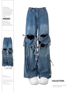 Korean Heart, Harajuku 90s, 2000s Clothes, Jean Pants, Pants Vintage, 90s Aesthetic, Summer Jeans, Y2k Jeans, Easy Trendy Outfits