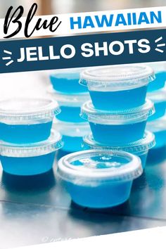 Blue Hawaiian Jello Shots | Blue Jello Shots Rum And Pineapple Juice, Liquor Ideas