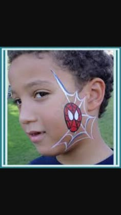 Unique Face Painting, Cheek Painting, Spiderman Face Paint, Spider Man Face Paint, Boys Face Painting, Easter Face Paint, Superhero Face Painting, Easy Face Painting Designs, Face Painting Tips