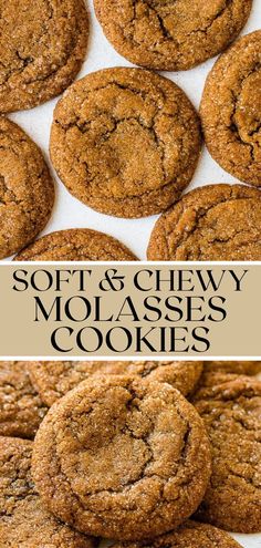 soft and chewy molassses cookies are the perfect treat for any holiday party